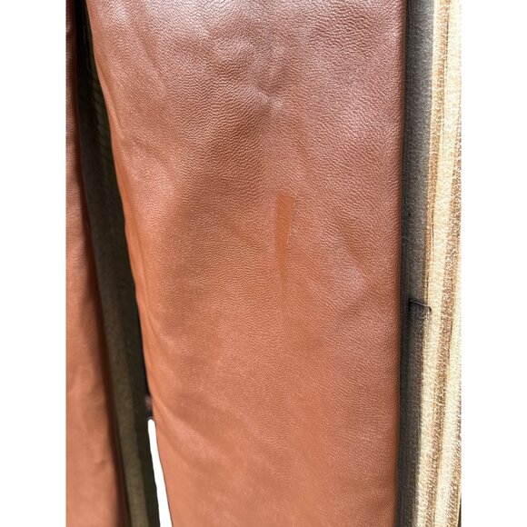 Wilfred Free Aritzia High-Waisted Brown Faux Leather Straight-Leg Pants Womens 4 - Picture 12 of 12